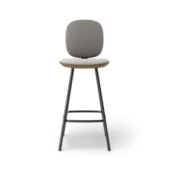 Pauline Comfort Barstool 65 cm with metal frame - Oak Smoked Oiled