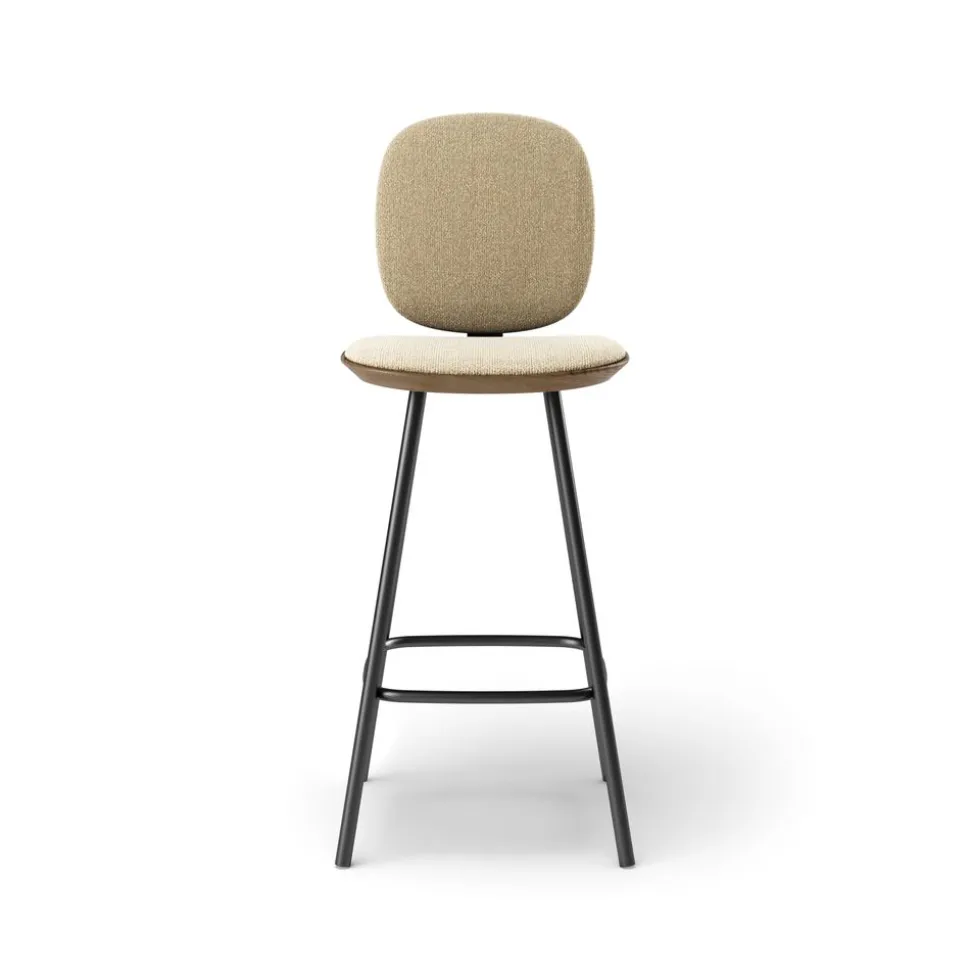 Pauline Comfort Barstool 65 cm with metal frame - Oak Smoked Oiled