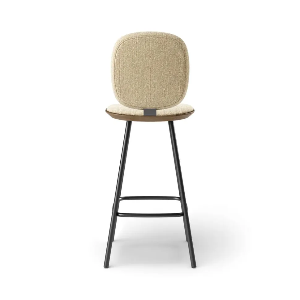Pauline Comfort Barstool 65 cm with metal frame - Oak Smoked Oiled