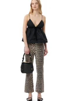 Print Denim Betzy Cropped