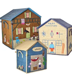 Raffia Toy Baskets - Set Of 3