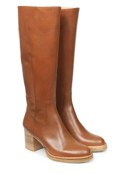 70s Inspired Long Shafted Leather Boot
