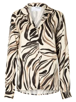 SLFAlana - Aronia LS Satin Shirt