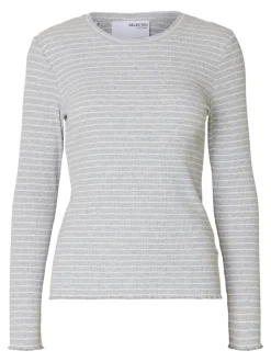 SLFAnna LS Crew Neck Tee Multistripe