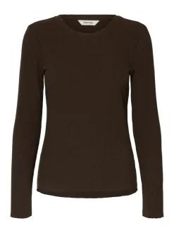 SLFAnna Plain LS Crew Neck Tee