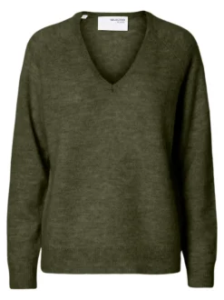 SLFLulu New LS Knit V-Neck NOOS