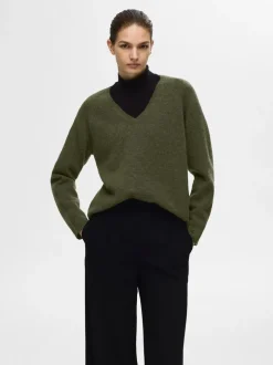 SLFLulu New LS Knit V-Neck NOOS