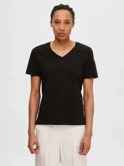 SLFMyessential SS V-neck Tee