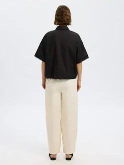 SLFNovi SS Crochet Detail Shirt