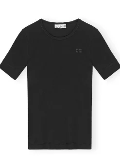 Soft Cotton Rib Short Sleeve T-Shirt