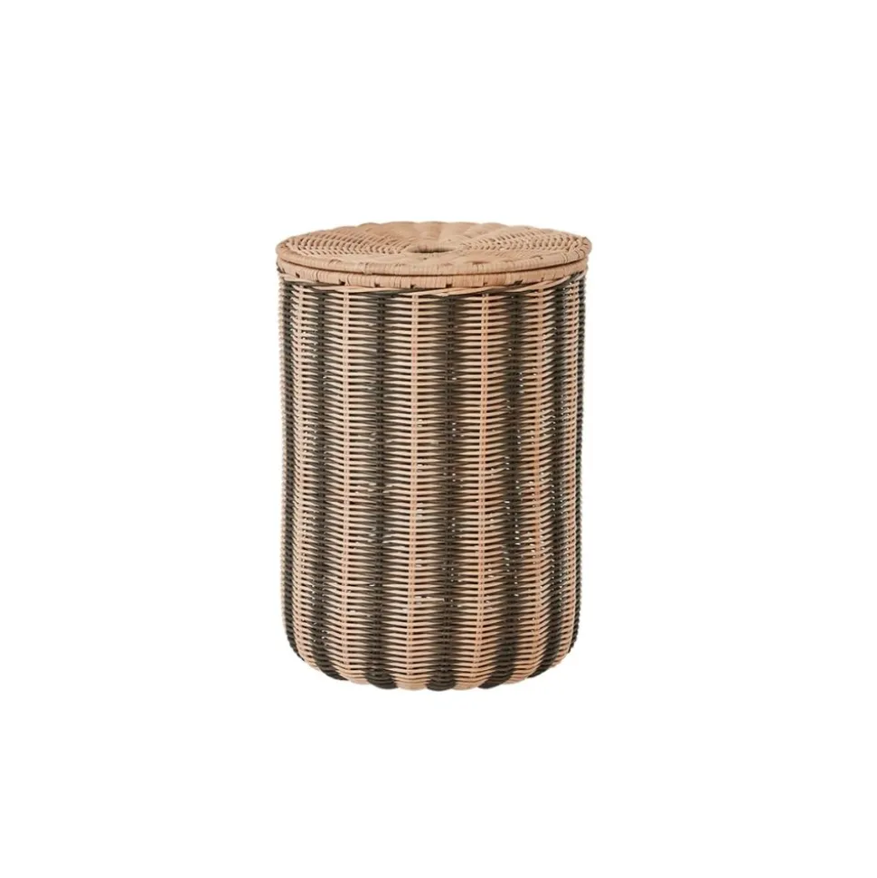 Striped Laundry Bin