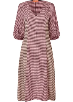 Three-quarter Sleeve Midi Dress