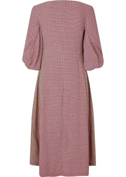 Three-quarter Sleeve Midi Dress