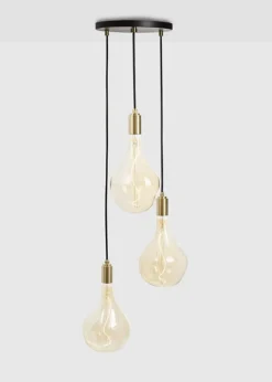 Triple Pendant - White/Black - Voronoi II