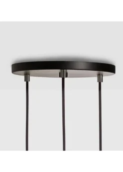 Triple Pendant Canopy - White/Black