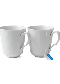 Vit Räfflat - Mugg