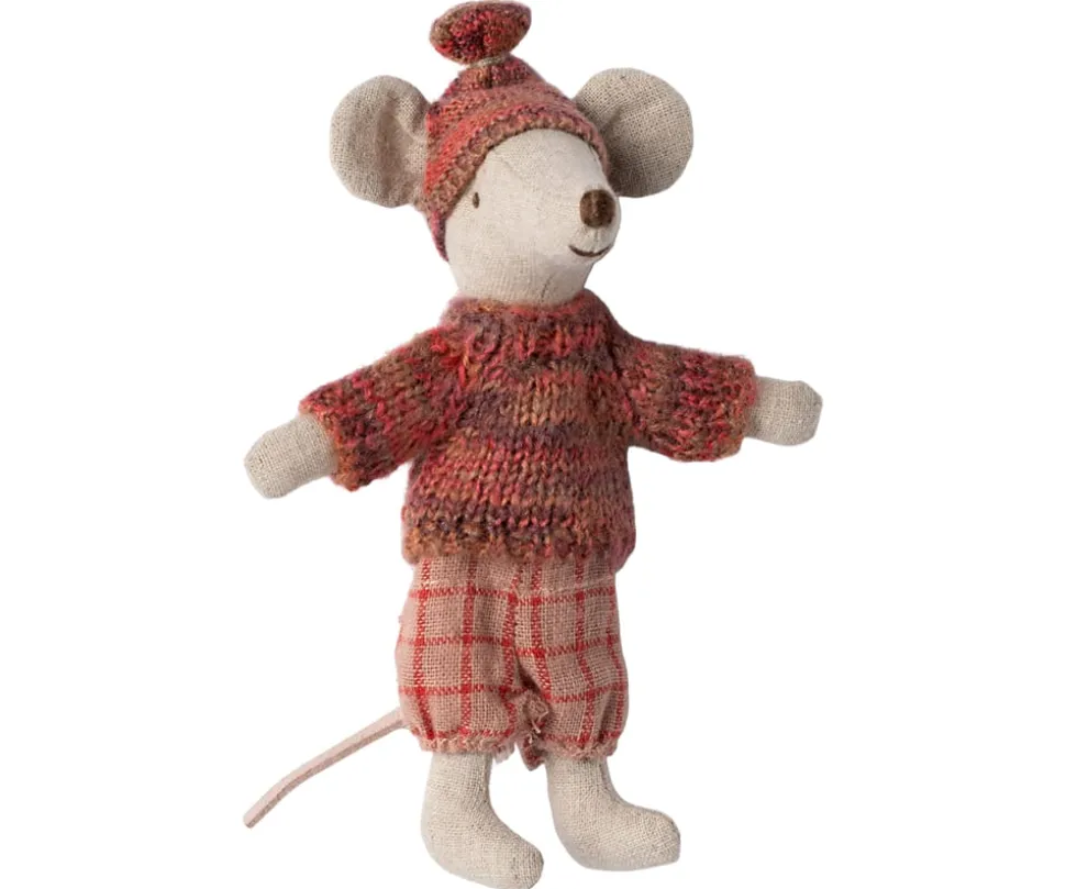 Winter mouse with ski set